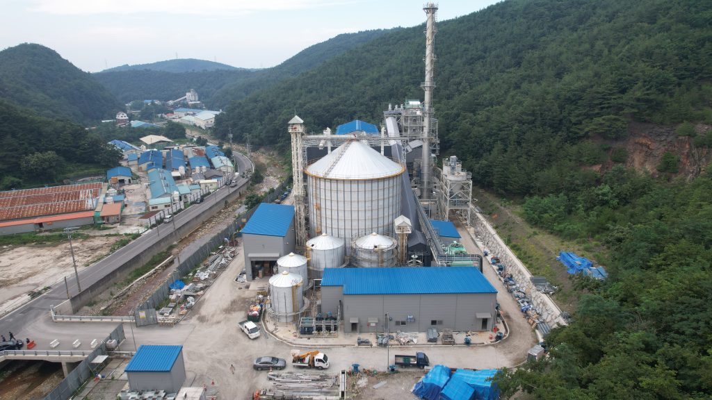 This image shows a 9.95 MW Wood Fired Pellet Power Plant in Inkotech, Korea